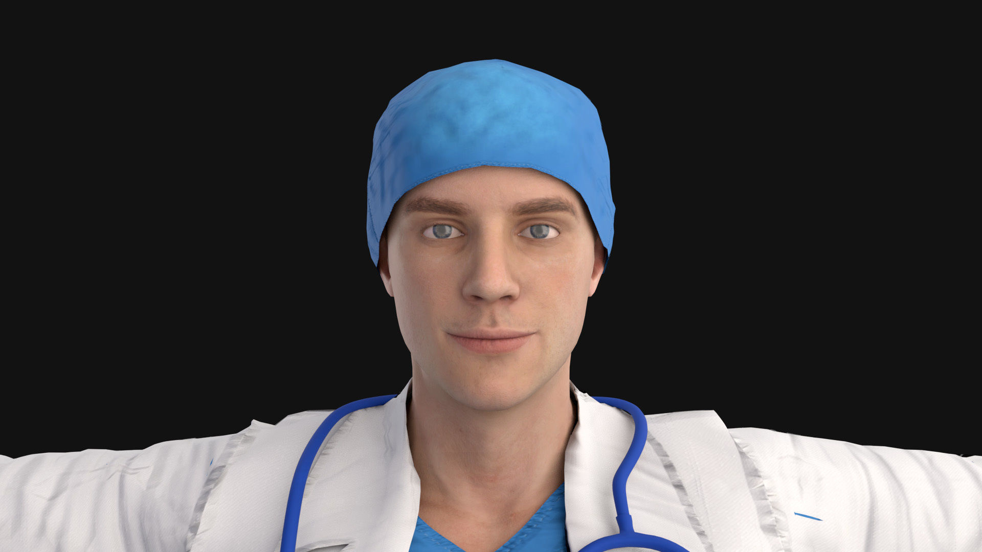 Doctor Rigged Low-poly 3D model_13