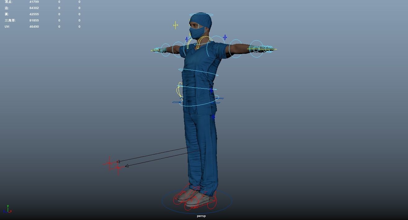 Doctor Rigged Low-poly 3D model_20