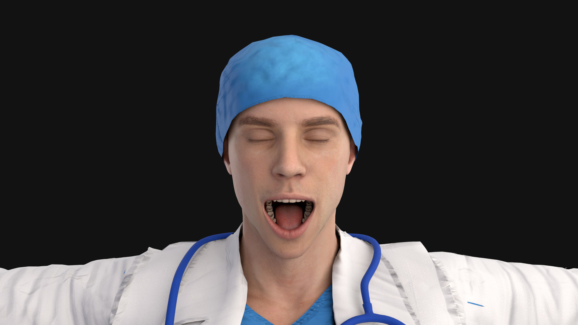 Doctor Rigged Low-poly 3D model_11