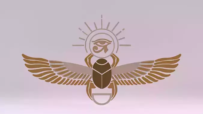 Egyptian Symbols - 012 Low-poly 3D model