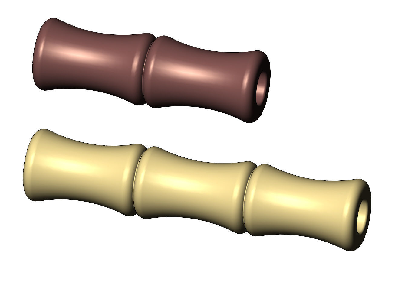 Bamboo bead and bracelet charm 3D print model_10