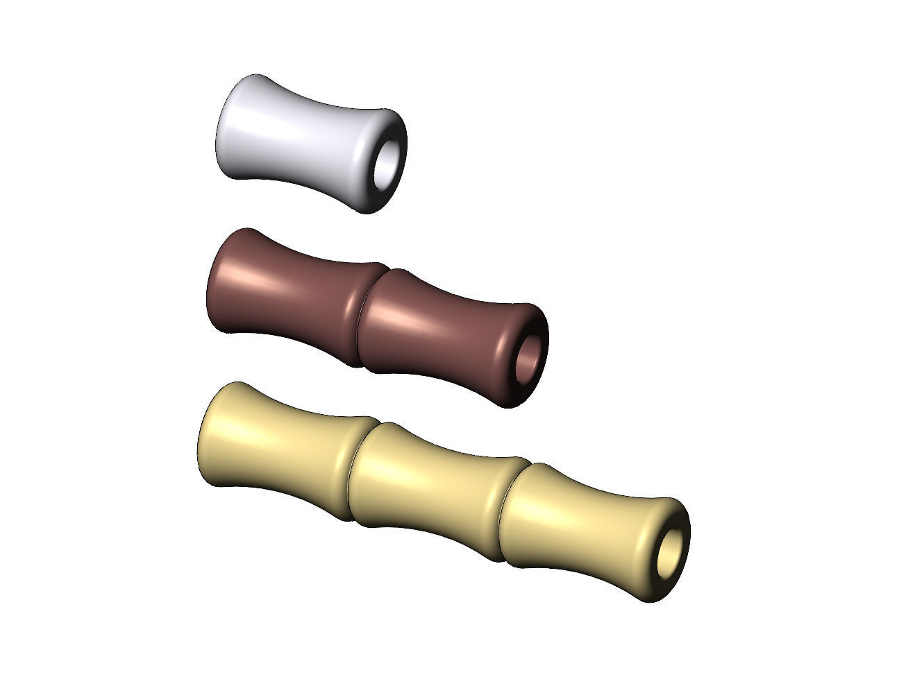 Bamboo bead and bracelet charm 3D print model_4