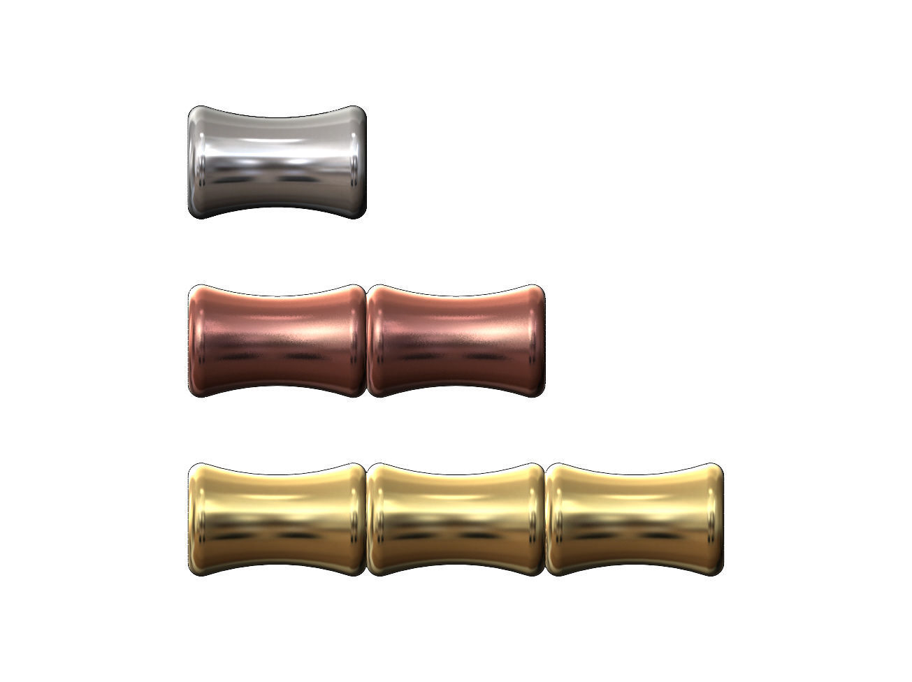 Bamboo bead and bracelet charm 3D print model_1