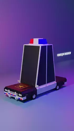 3D POLICE CAR Free 3D model