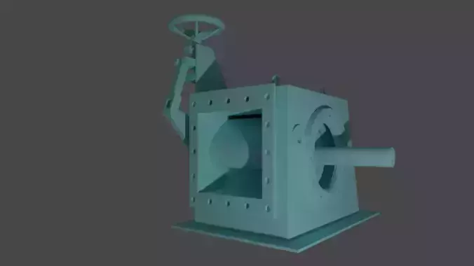 Cross Floww Turbine Mini Hydro Project 3D model