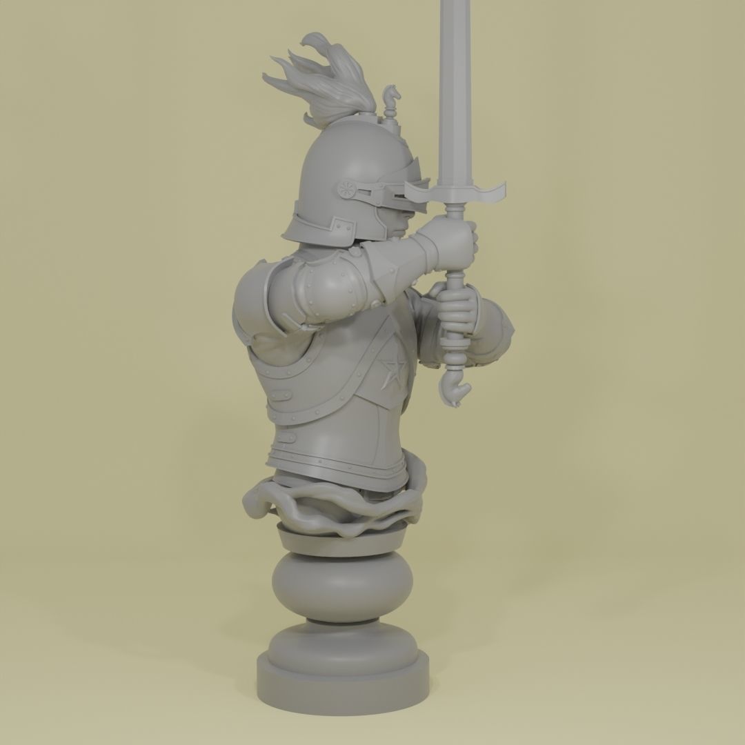Chess Knight 3D print model_4