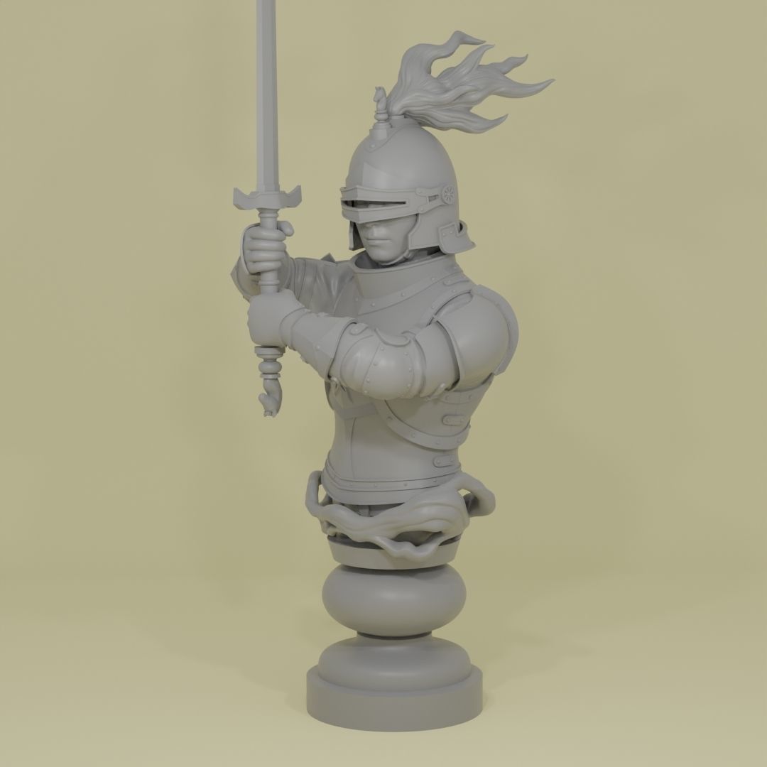 Chess Knight 3D print model_3