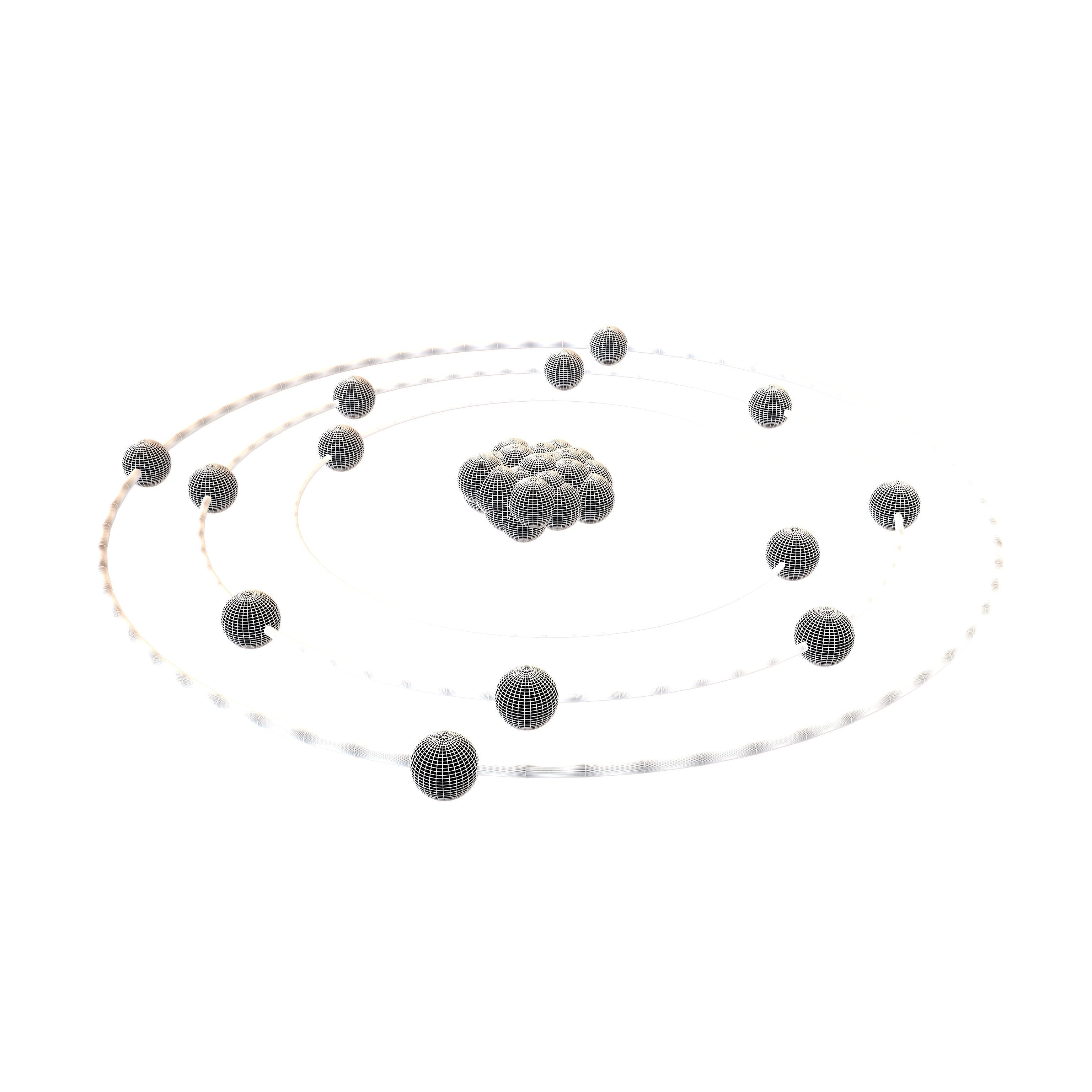 Aluminium Chemical Element v1 003 Low-poly 3D model_4