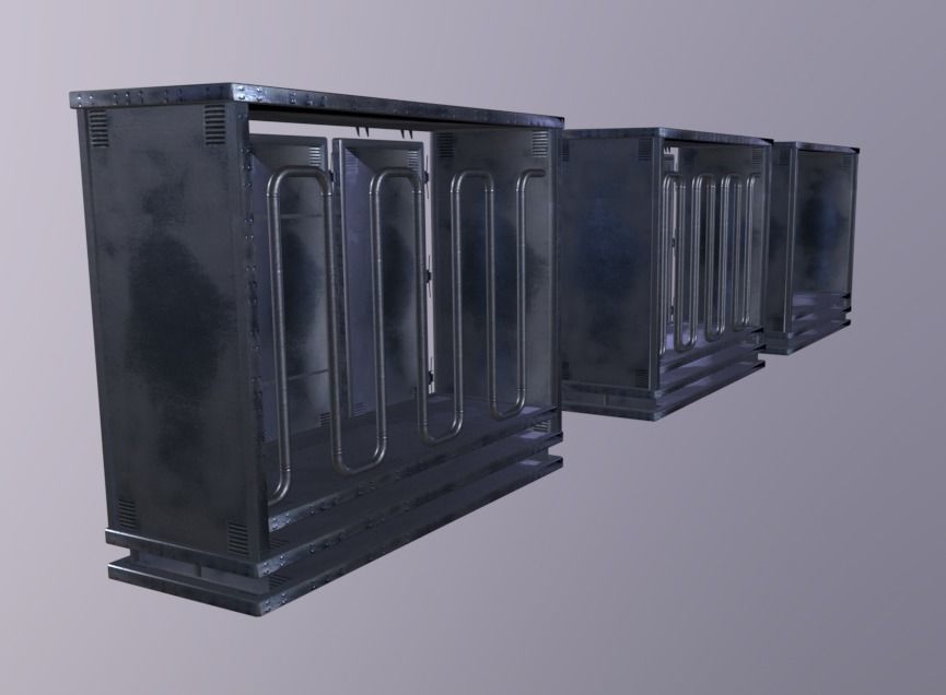 Freezer Low-poly 3D model_5