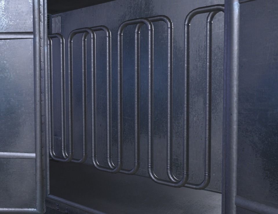 Freezer Low-poly 3D model_3