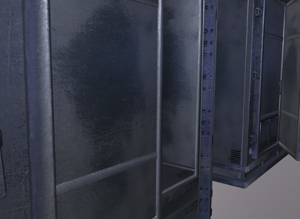 Freezer Low-poly 3D model_2