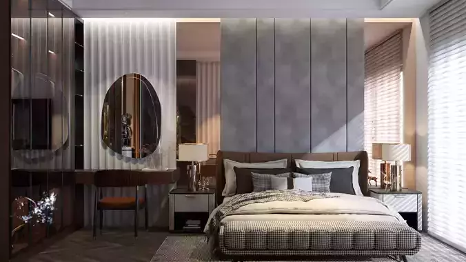 Sketchup Bedroom Interior VRAY READY
