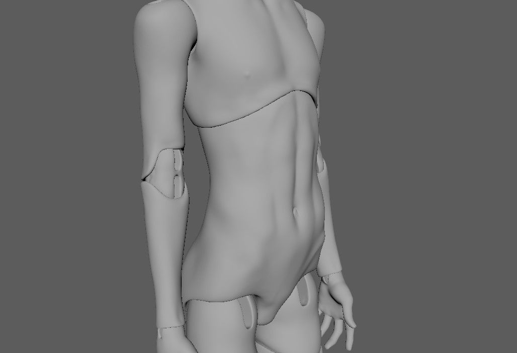 BJD doll boy Cullen ball joint doll 3D print model_21