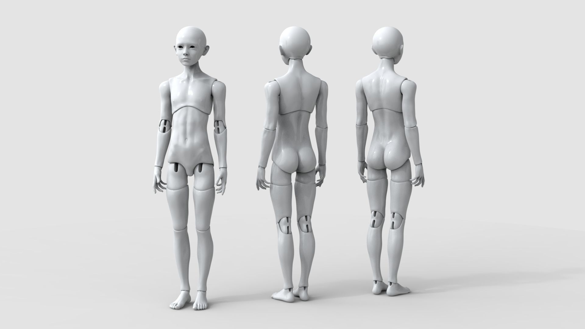 BJD doll boy Cullen ball joint doll 3D print model_1