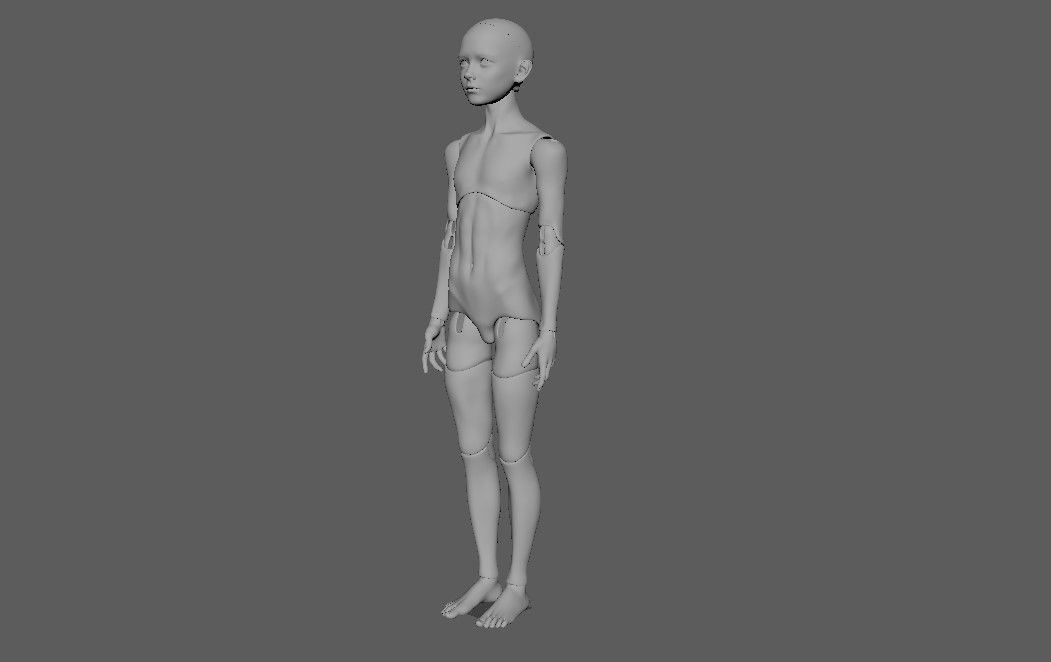 BJD doll boy Cullen ball joint doll 3D print model_25