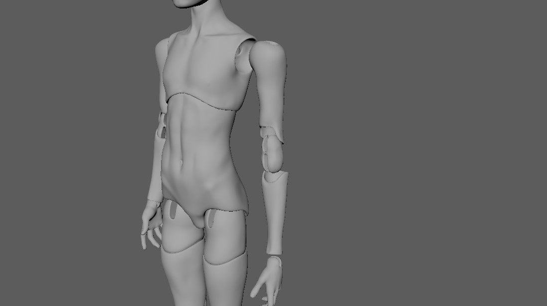 BJD doll boy Cullen ball joint doll 3D print model_23