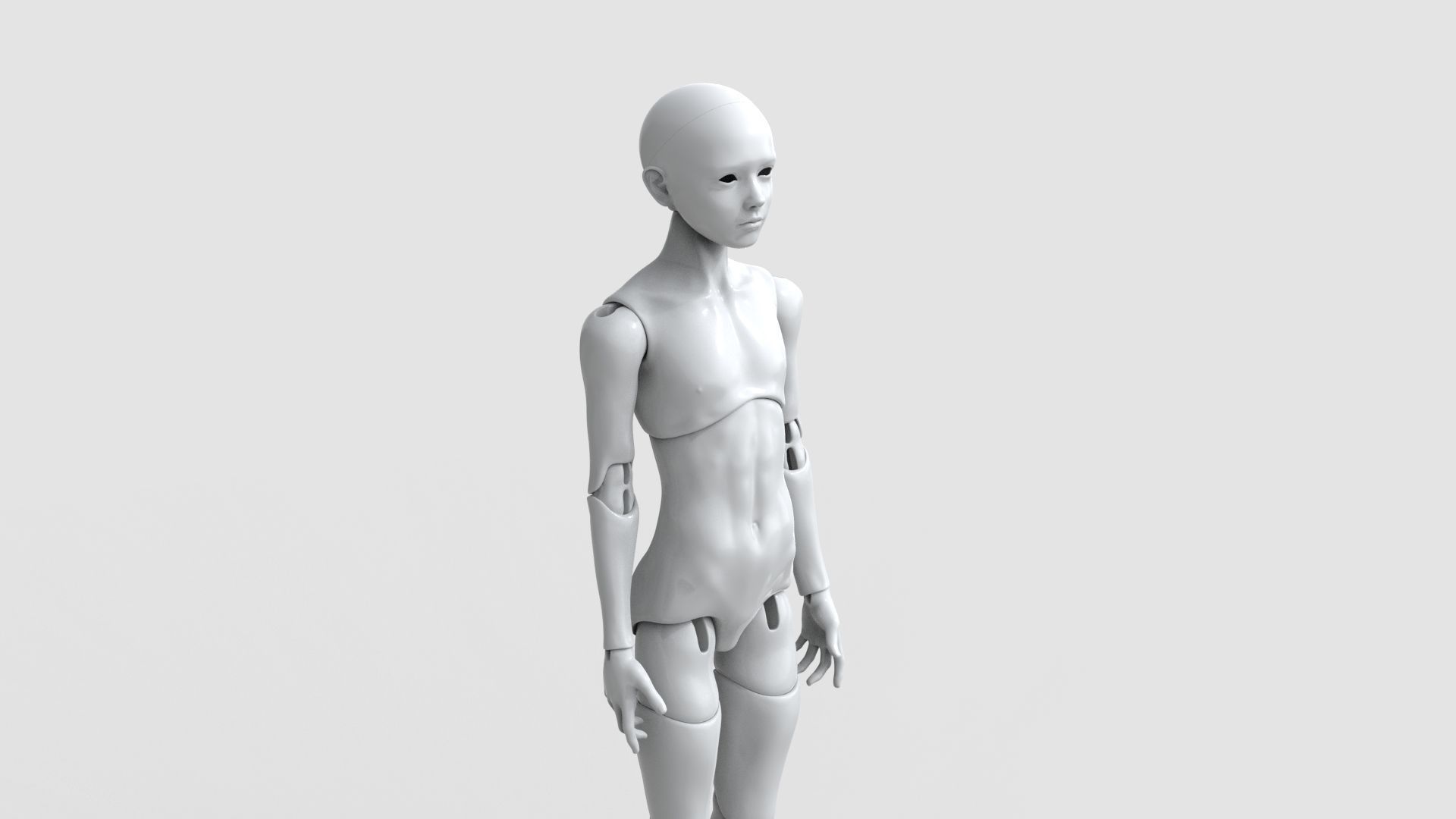 BJD doll boy Cullen ball joint doll 3D print model_4