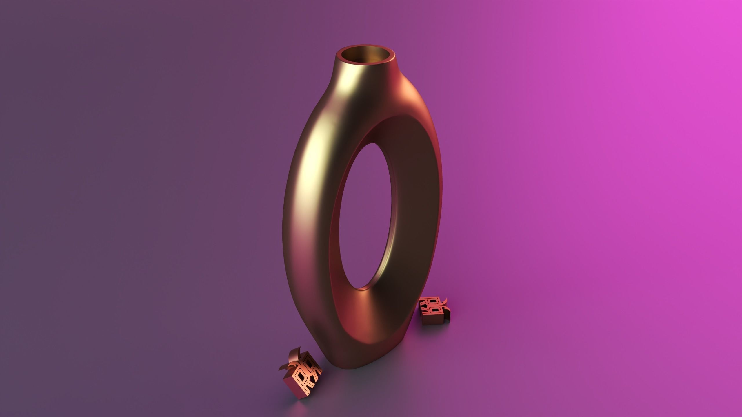 Hollow Decorative Flower Vases 3D print model_5