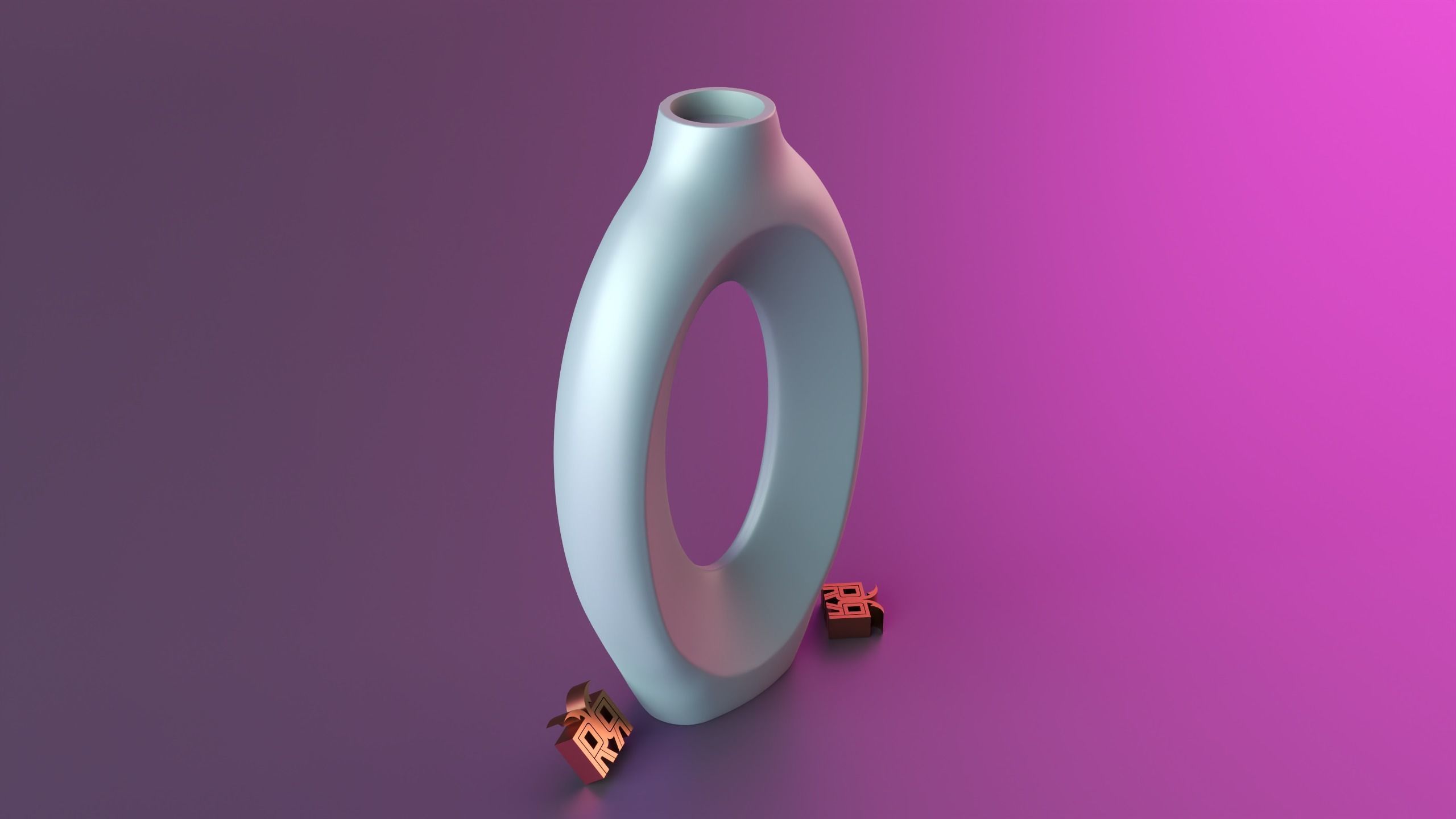 Hollow Decorative Flower Vases 3D print model_4