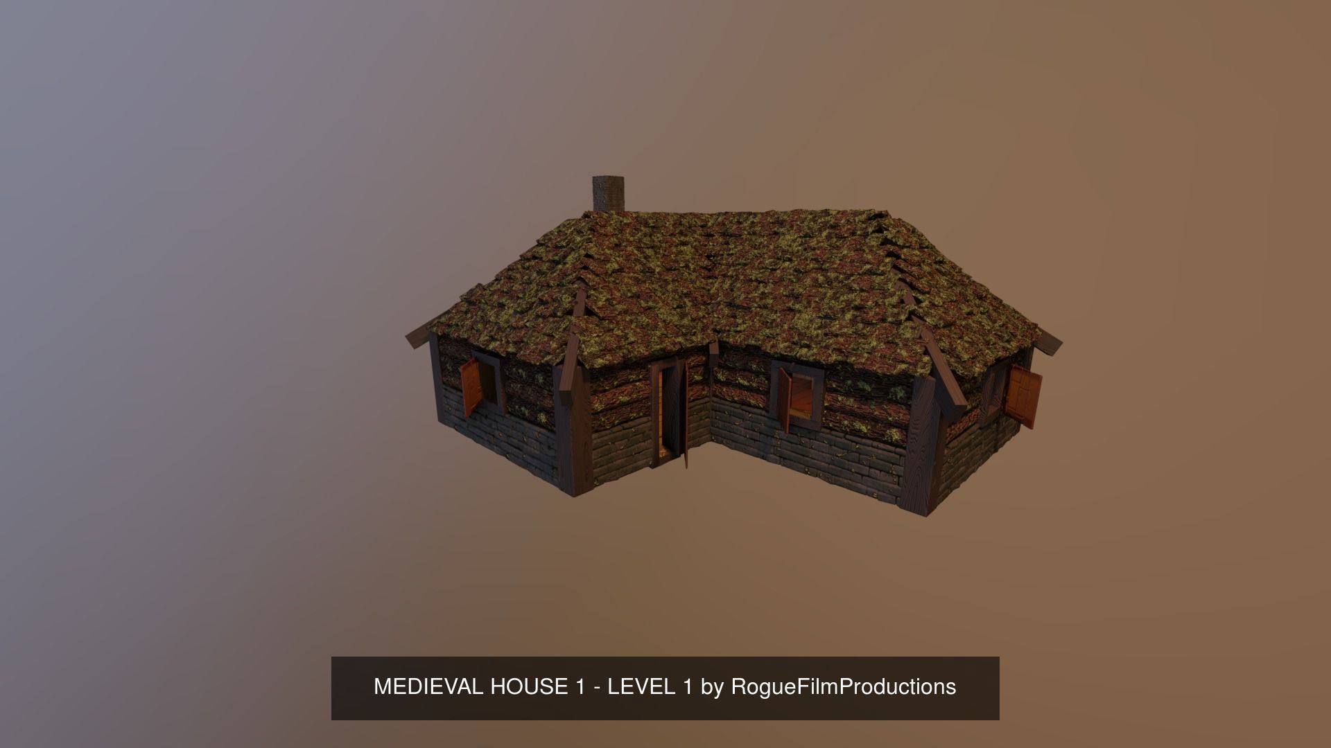 MEDIEVAL HOUSES - LEVEL 1 BUNDLE by RogueFilmProductions 3D Model Collection_1