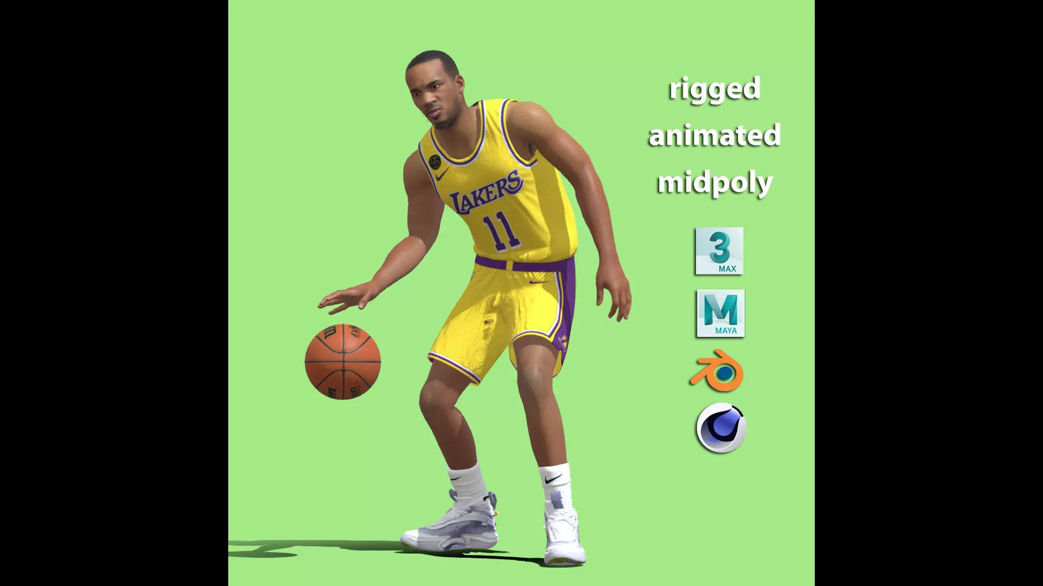 3D Avery Bradley Los Angeles Lakers NBA 3D model