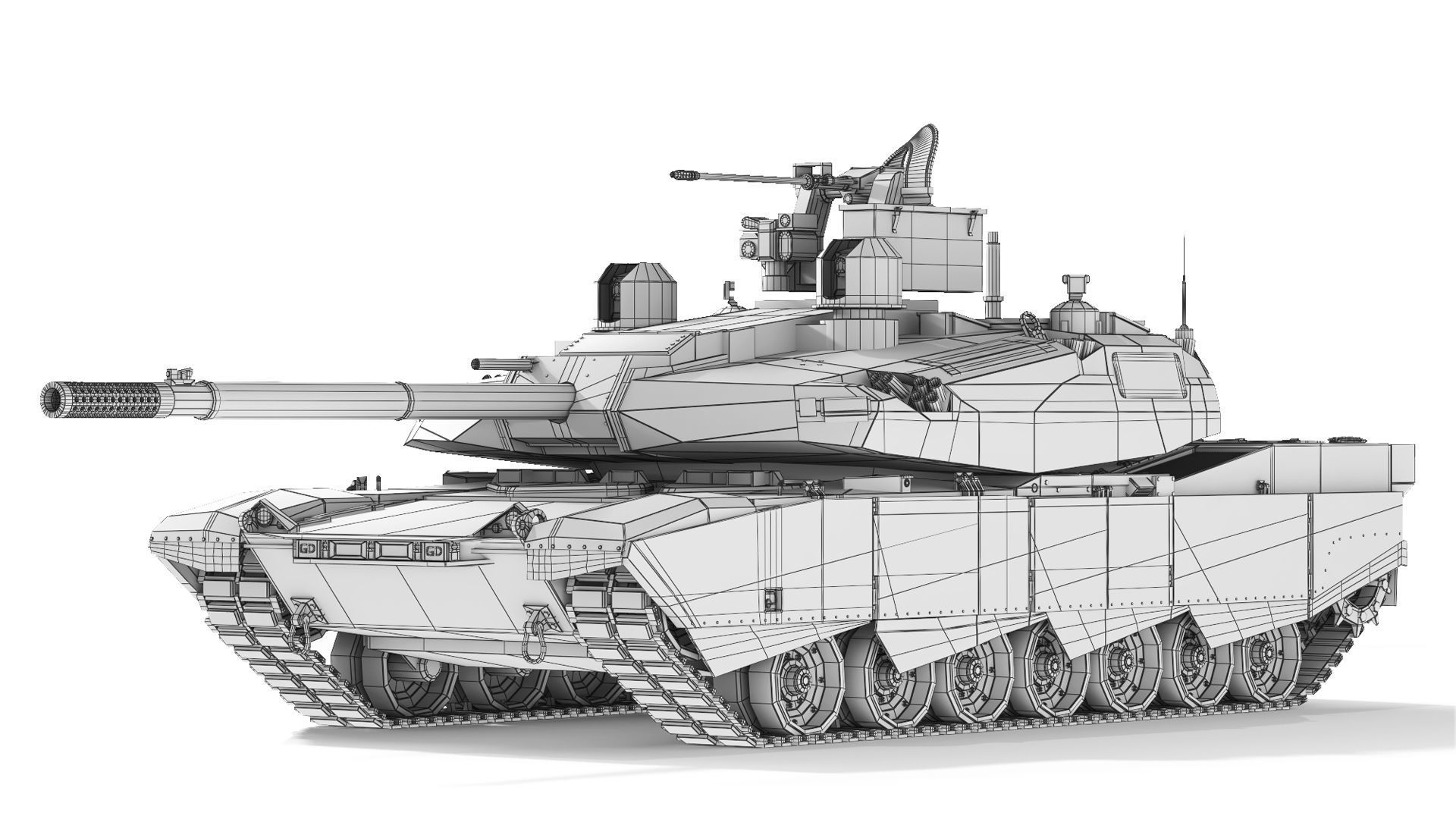 Tank Abrams-X 2022 3D model_8