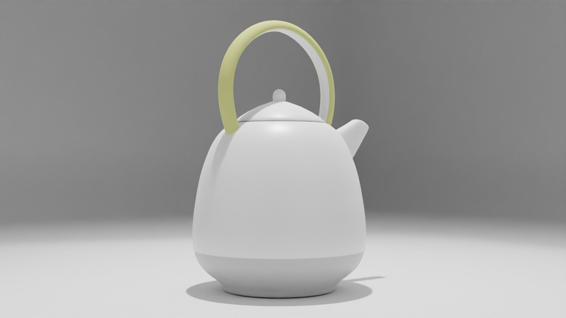 Teapot Low-poly 3D model_9