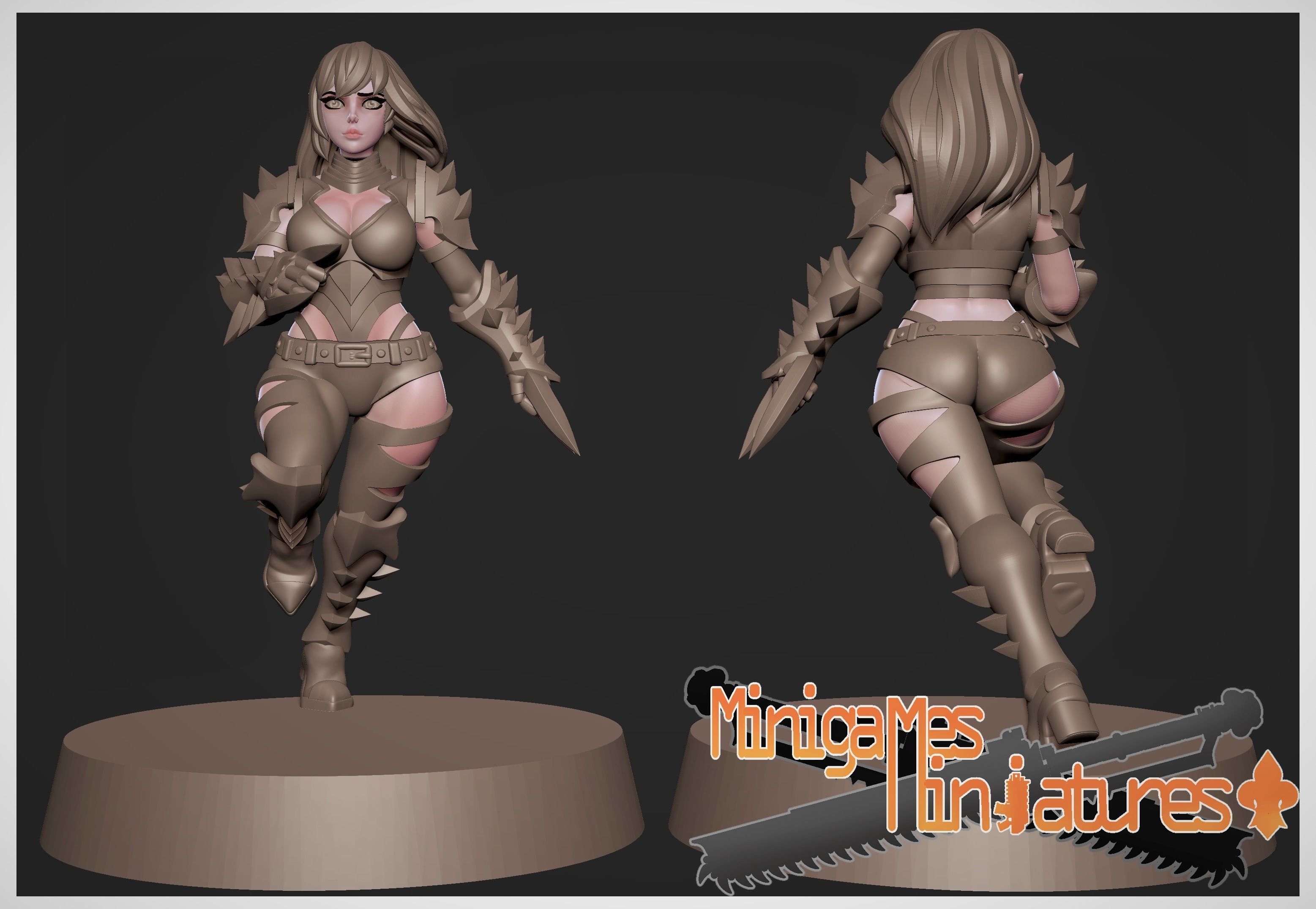 Space elf wytches anime figurines 3D print model_3