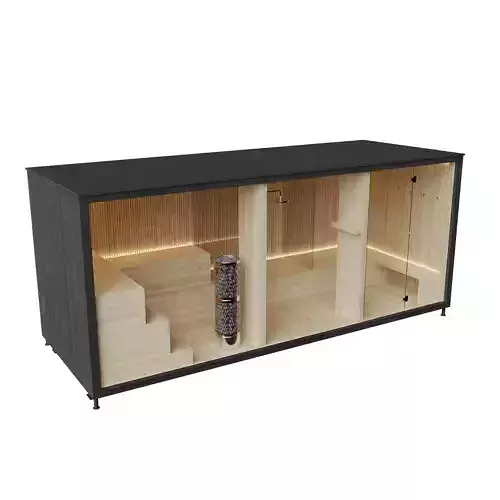 Modern Sauna Triple Room 3D model