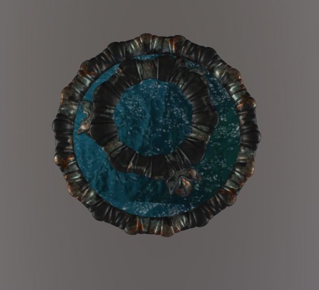 Fish Fountain Low-poly 3D model_5