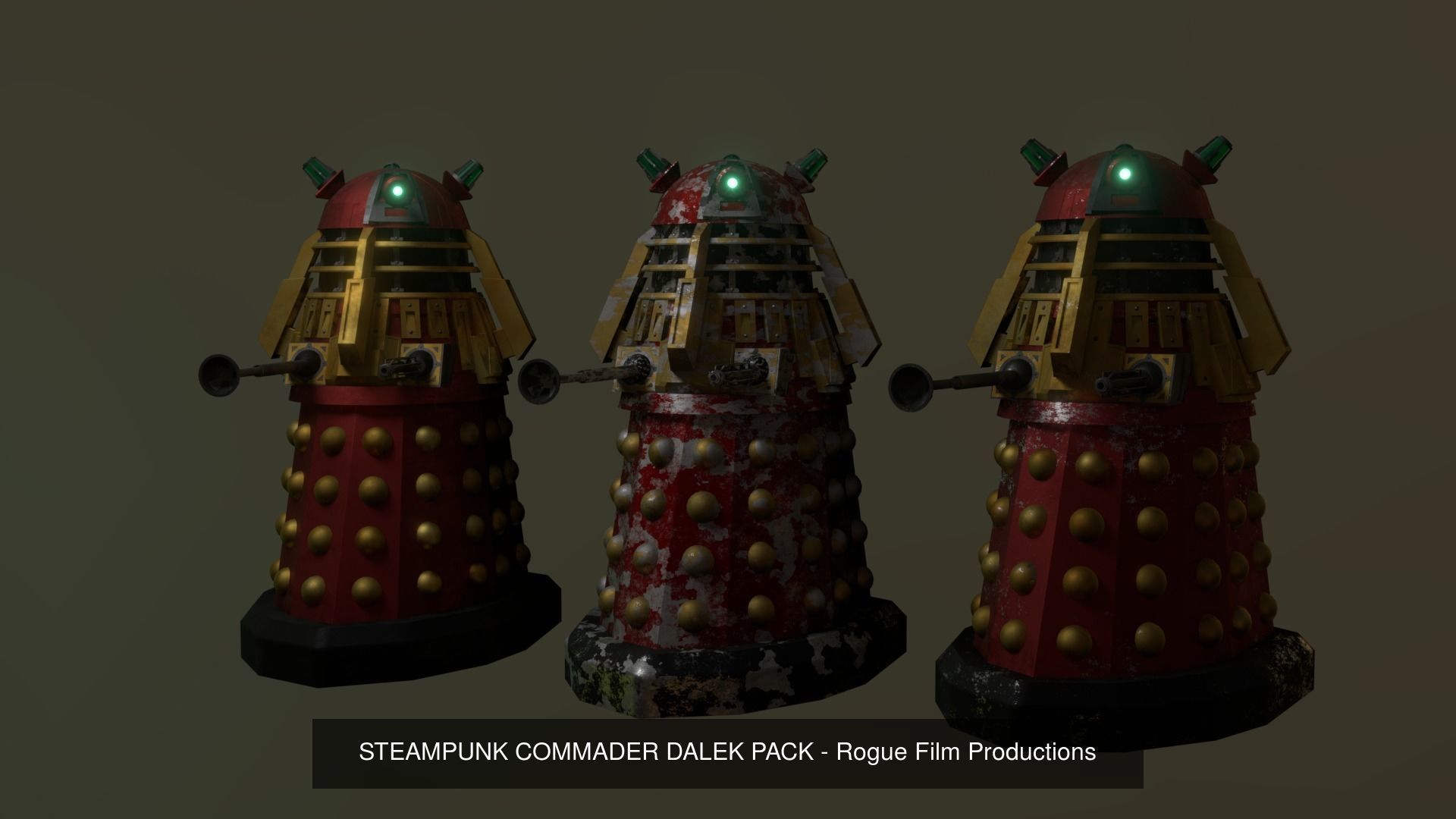 DOCTOR WHO - STEAMPUNK DALEK BUNDLE 1 by RogueFilmProductions 3D Model Collection_9