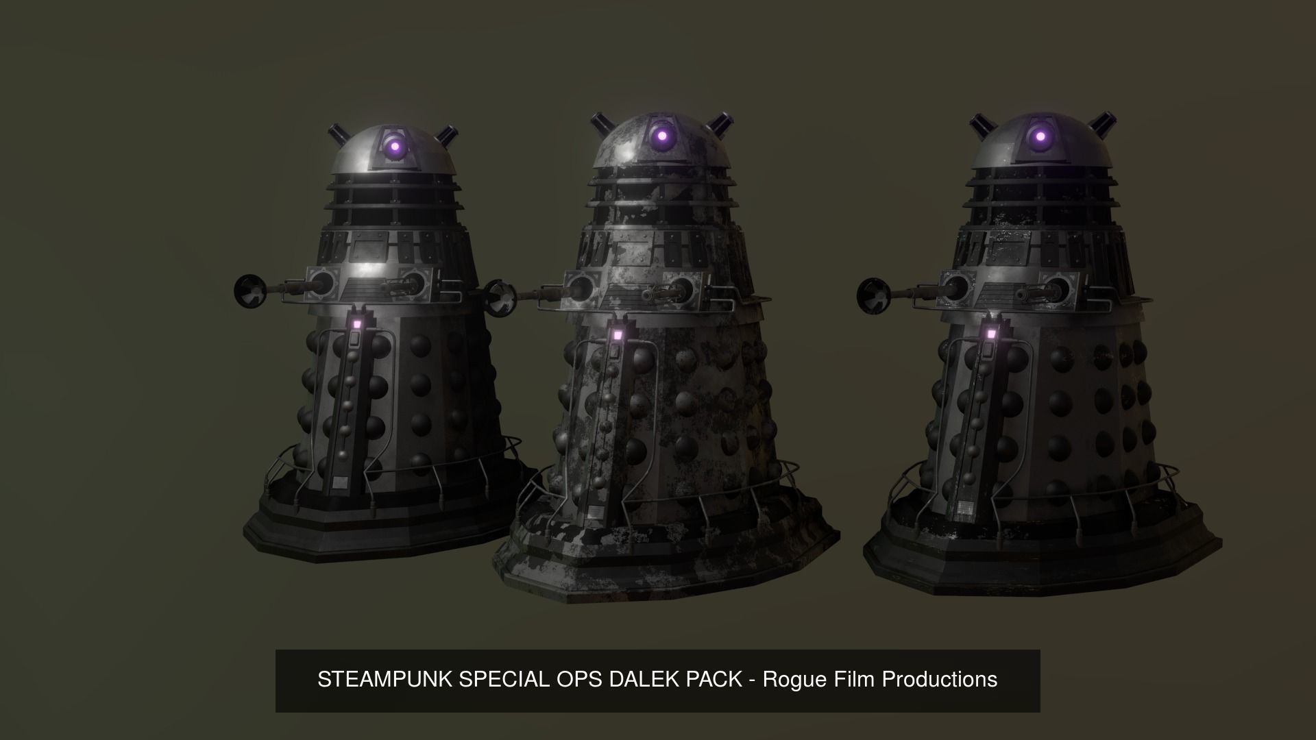 DOCTOR WHO - STEAMPUNK DALEK BUNDLE 1 by RogueFilmProductions 3D Model Collection_7