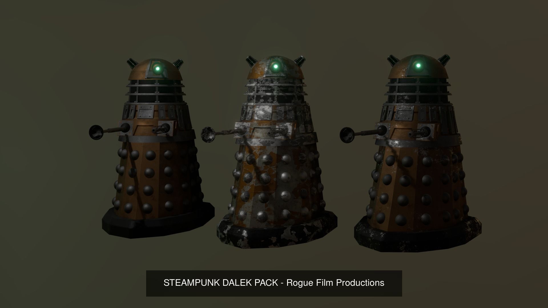 DOCTOR WHO - STEAMPUNK DALEK BUNDLE 1 by RogueFilmProductions 3D Model Collection_6