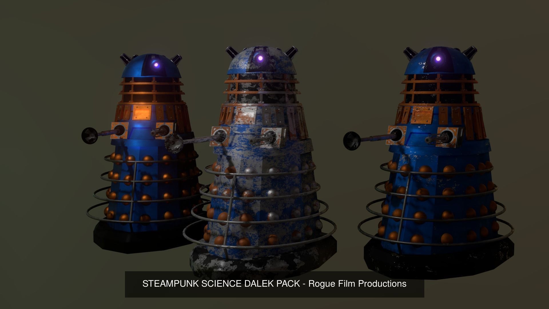 DOCTOR WHO - STEAMPUNK DALEK BUNDLE 1 by RogueFilmProductions 3D Model Collection_8