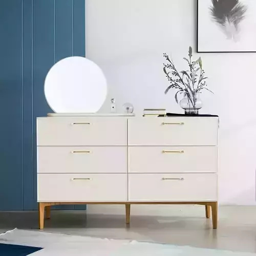 Drawer Vanity Set Natural Brown