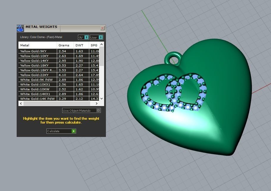 heart pendant 3D print model_4