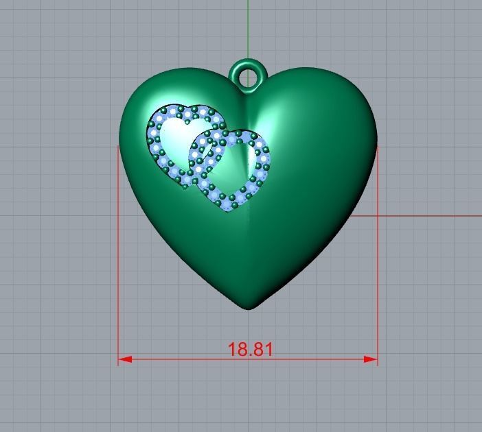 heart pendant 3D print model_7
