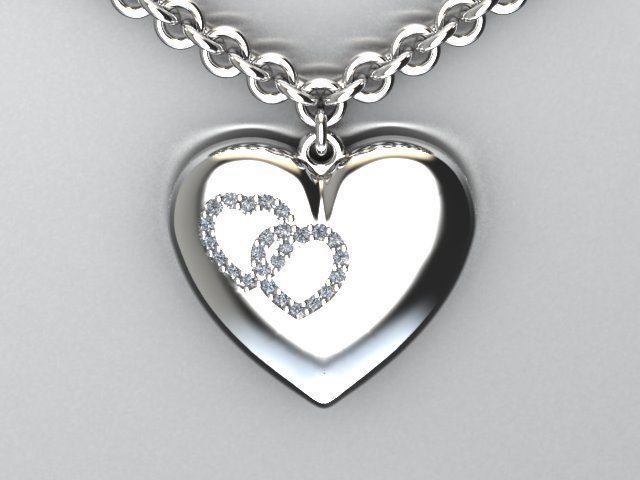 heart pendant 3D print model_1