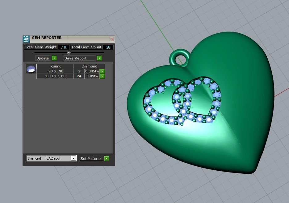 heart pendant 3D print model_5