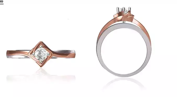 Women Wedding Engagement Ring STL OBJ FBX JCD Details