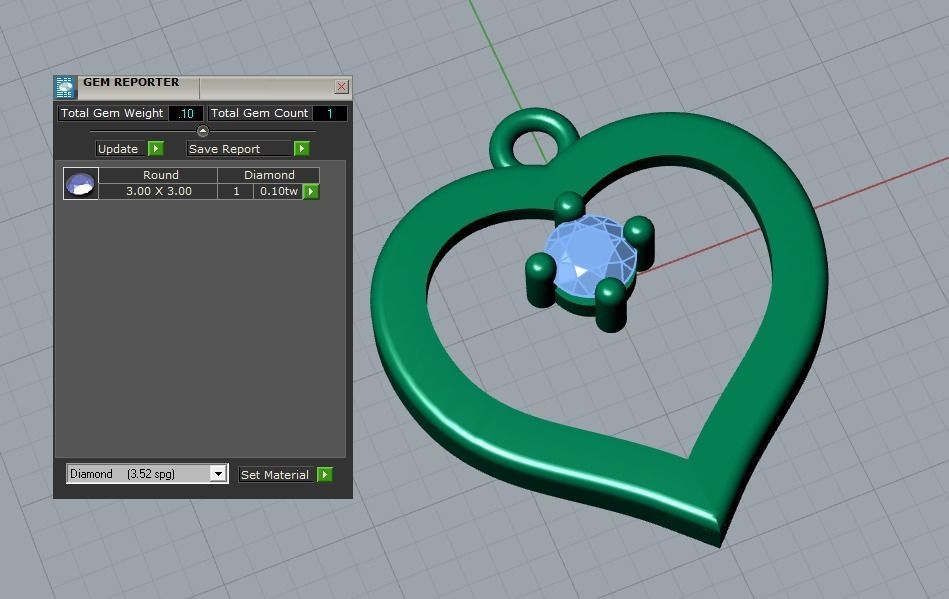 heart pendant 3D print model_4