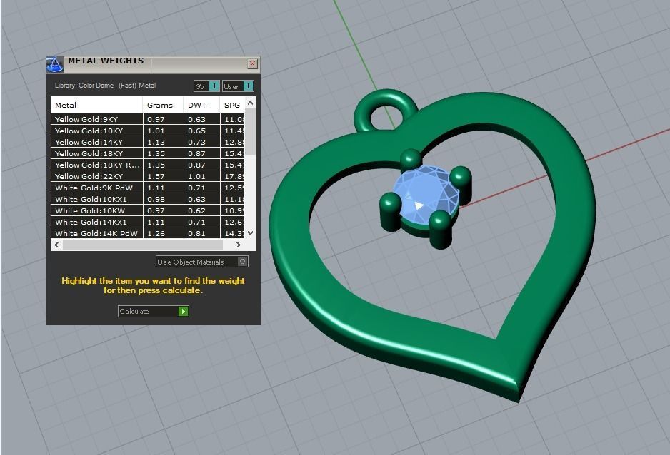 heart pendant 3D print model_5