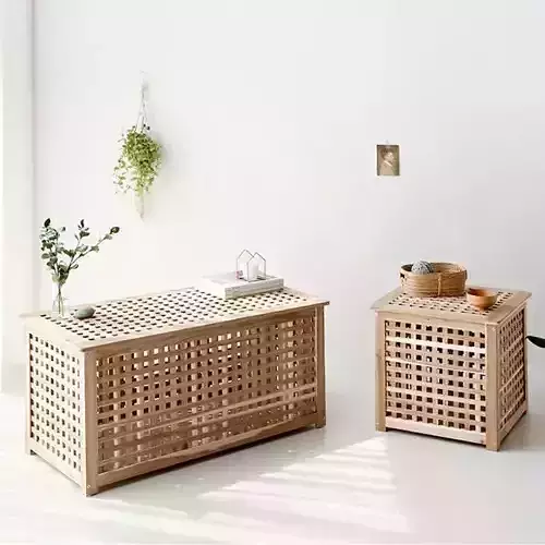 wooden storage tables