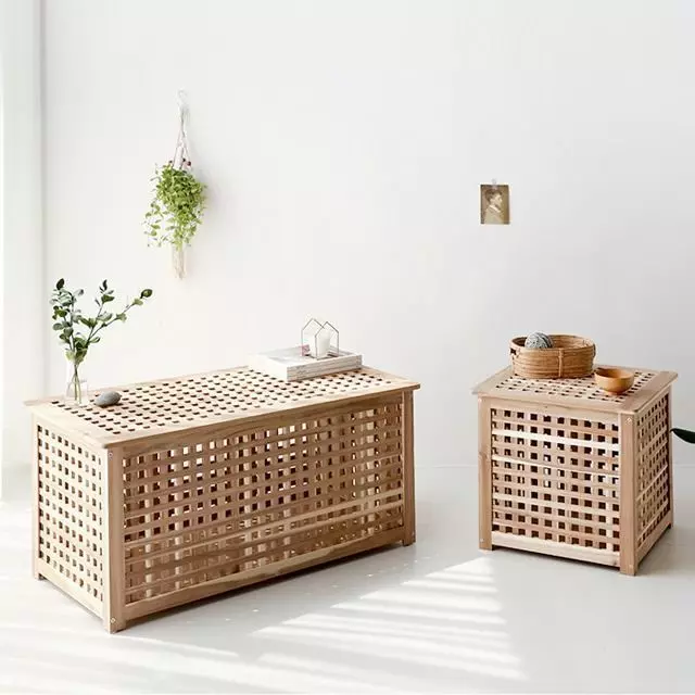 wooden storage tables 3D model_0