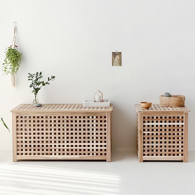 wooden storage tables 3D model_1