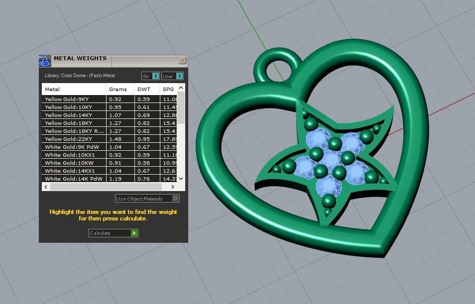 heart pendant 3D print model_5
