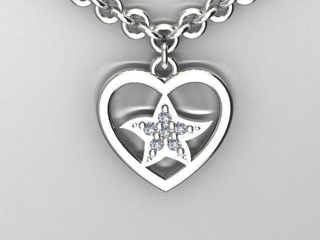 heart pendant 3D print model_1