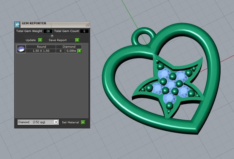 heart pendant 3D print model_4