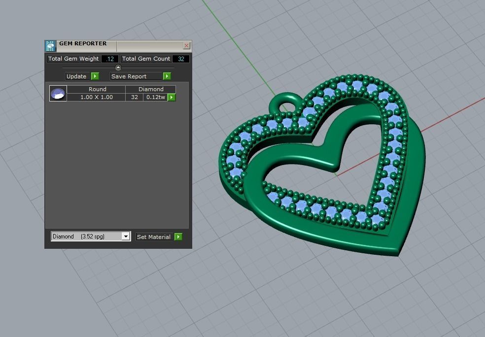 heart pendant 3D print model_4