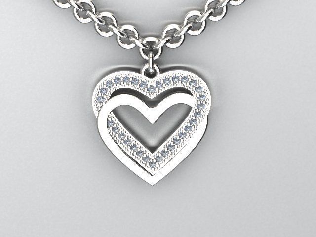 heart pendant 3D print model_1